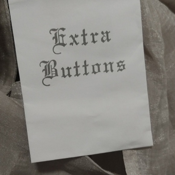 New, Ralph Lauren Black Label Crinkled Organza Puffed Silk Blend Blouse - Picture 13 of 16